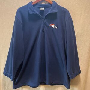 NFL Denver Broncos 1/4 Zip‎ Fleece Pullover Jacket Sportswear Team Apparel SZ XL